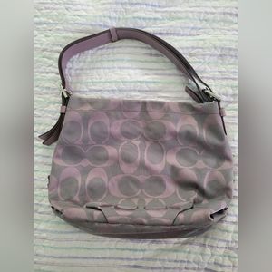 Coach hobo leather plum satchel